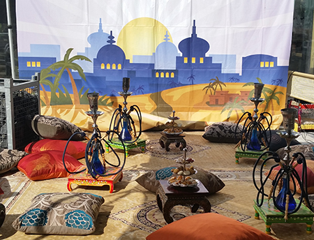 Alladin thema feest op een feestterrein